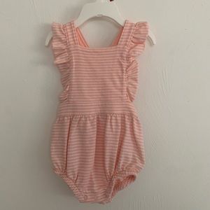 Pink & white baby onesie